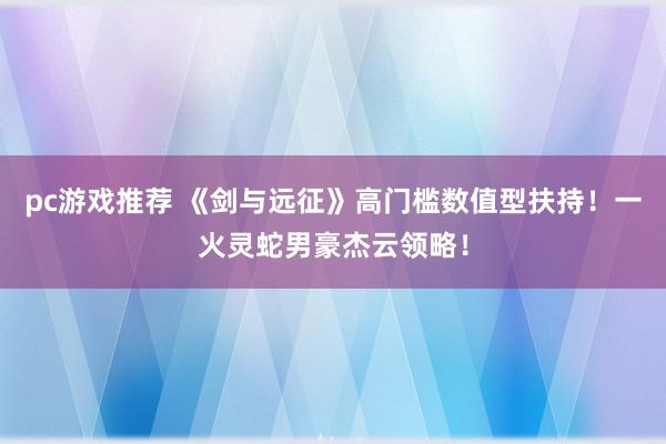 pc游戏推荐 《剑与远征》高门槛数值型扶持！一火灵蛇男豪杰云领略！